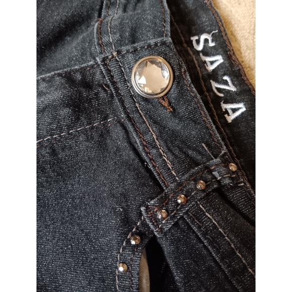 Saza Jeans Dark Wash Skinny Jeans - Picture 5 of 7